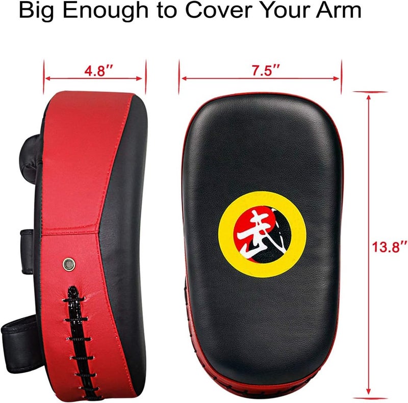 TLBTEK Taekwondo Kick Shield - Muay Thai MMA Karate Kickboxing Training Pads - Curved Leather Strike Shield - Image 2